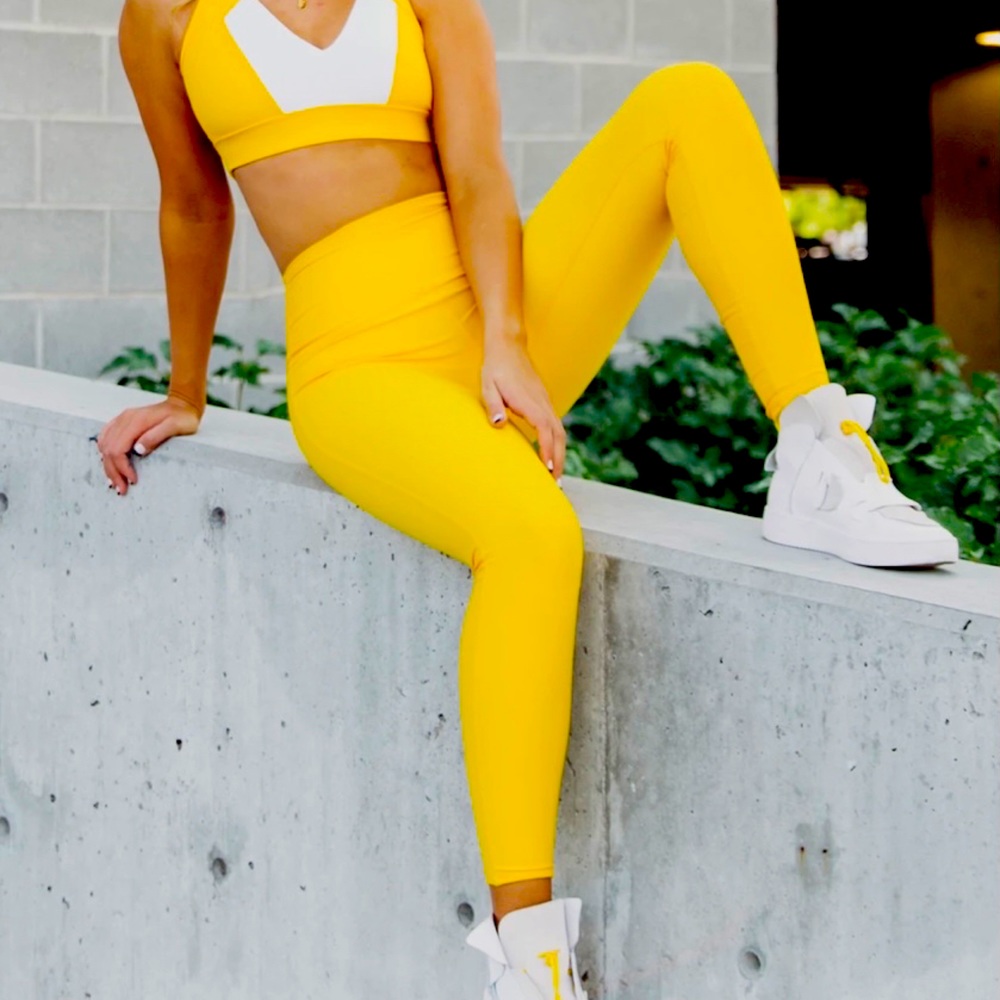 DISO yellow Five Dancewear Leggings
